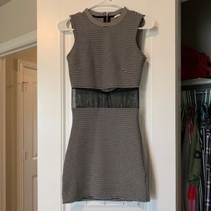 Black and white stripped H&M mini dress